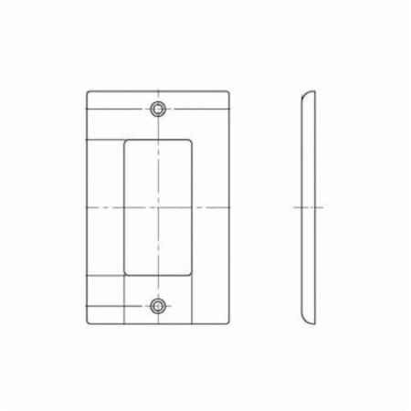 Leviton Decora Faceplate Unloaded, Single Gang, Ivory 80401-I